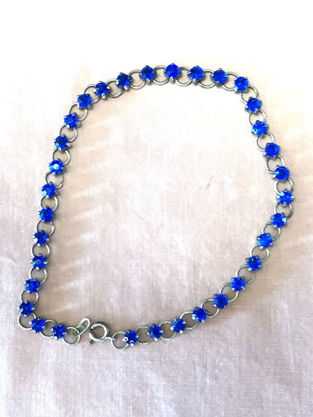 Blue Crystal Ankle Bracelet